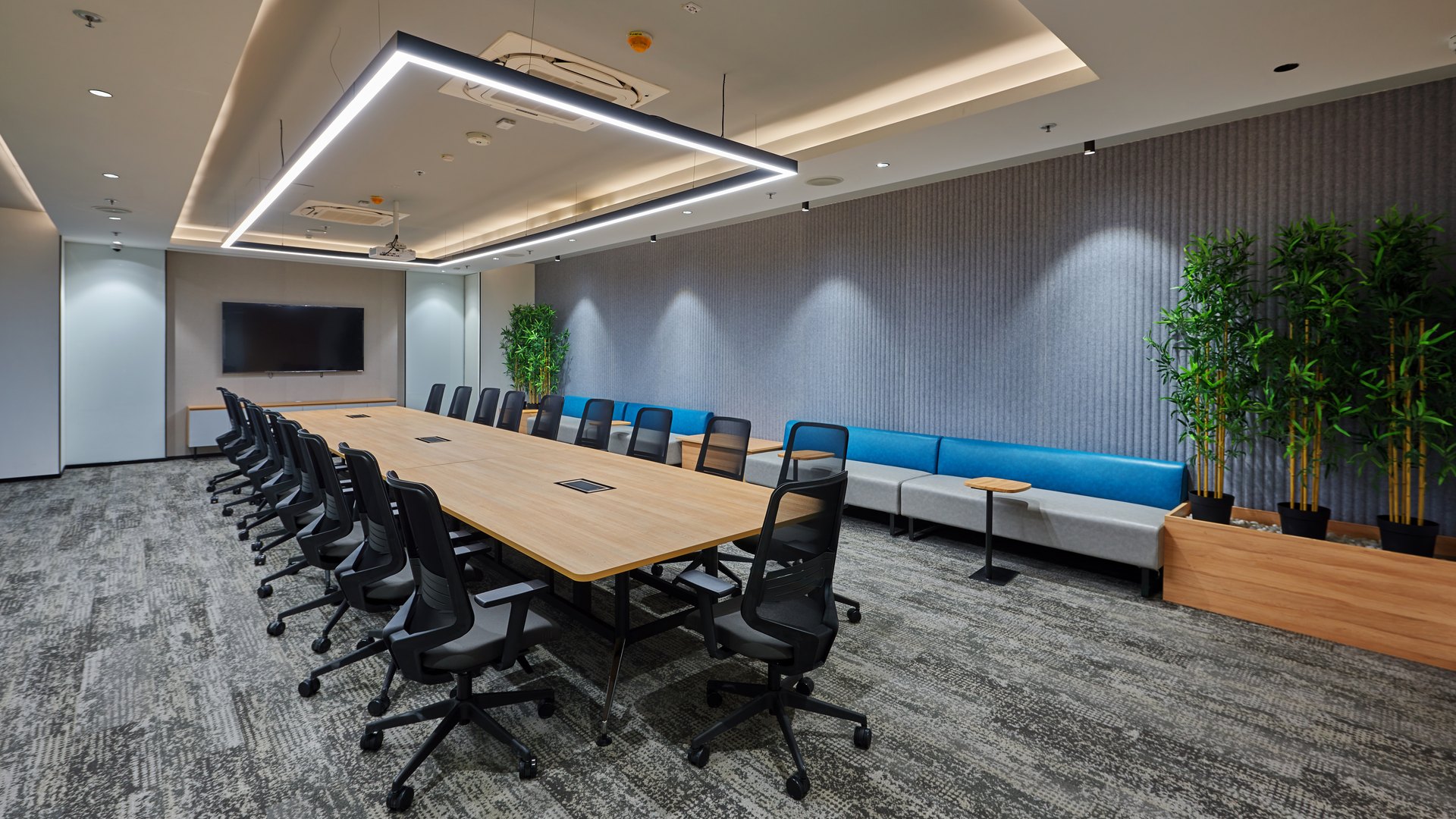 A completed Benchmark Plus corporate workspace at NTT Mahape