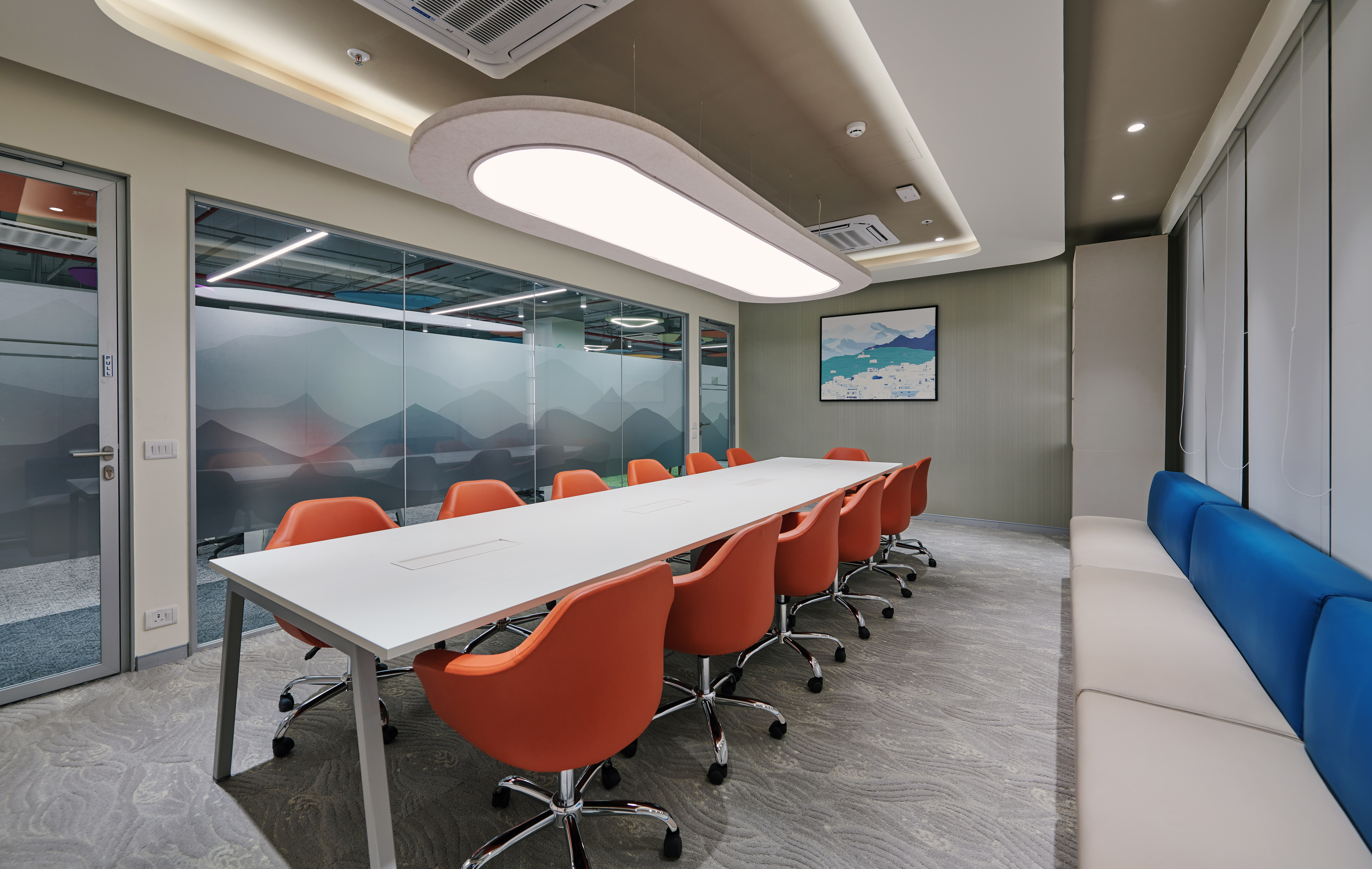 A completed Benchmark Plus corporate workspace at Iron Mountain, Rabale